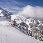 Downhill skiier