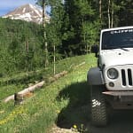 jeep in the san juan mountains of telluride colorado