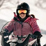 kid on Snowmobiles