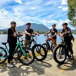 group e biking around lake estes