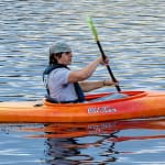 woman on a kayak