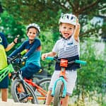kids riding bikes