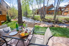 patio along the river