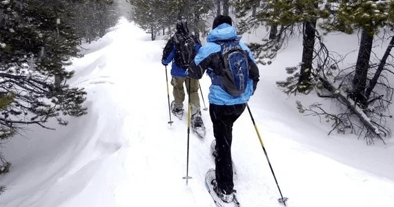 snowshoeing