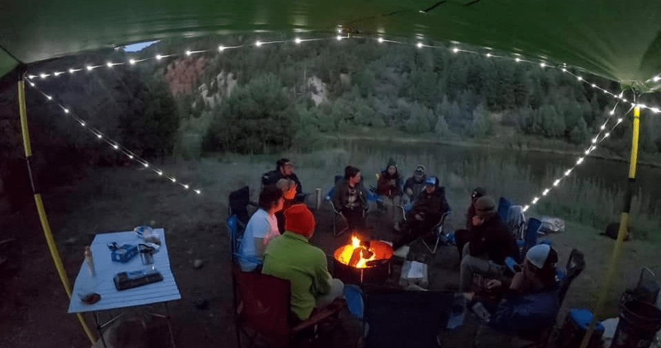 Overnight camping along the Colorado River
