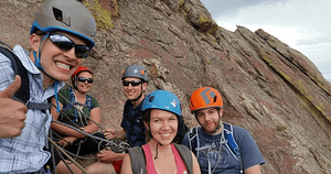 Group climbing Boulder Flatirons
