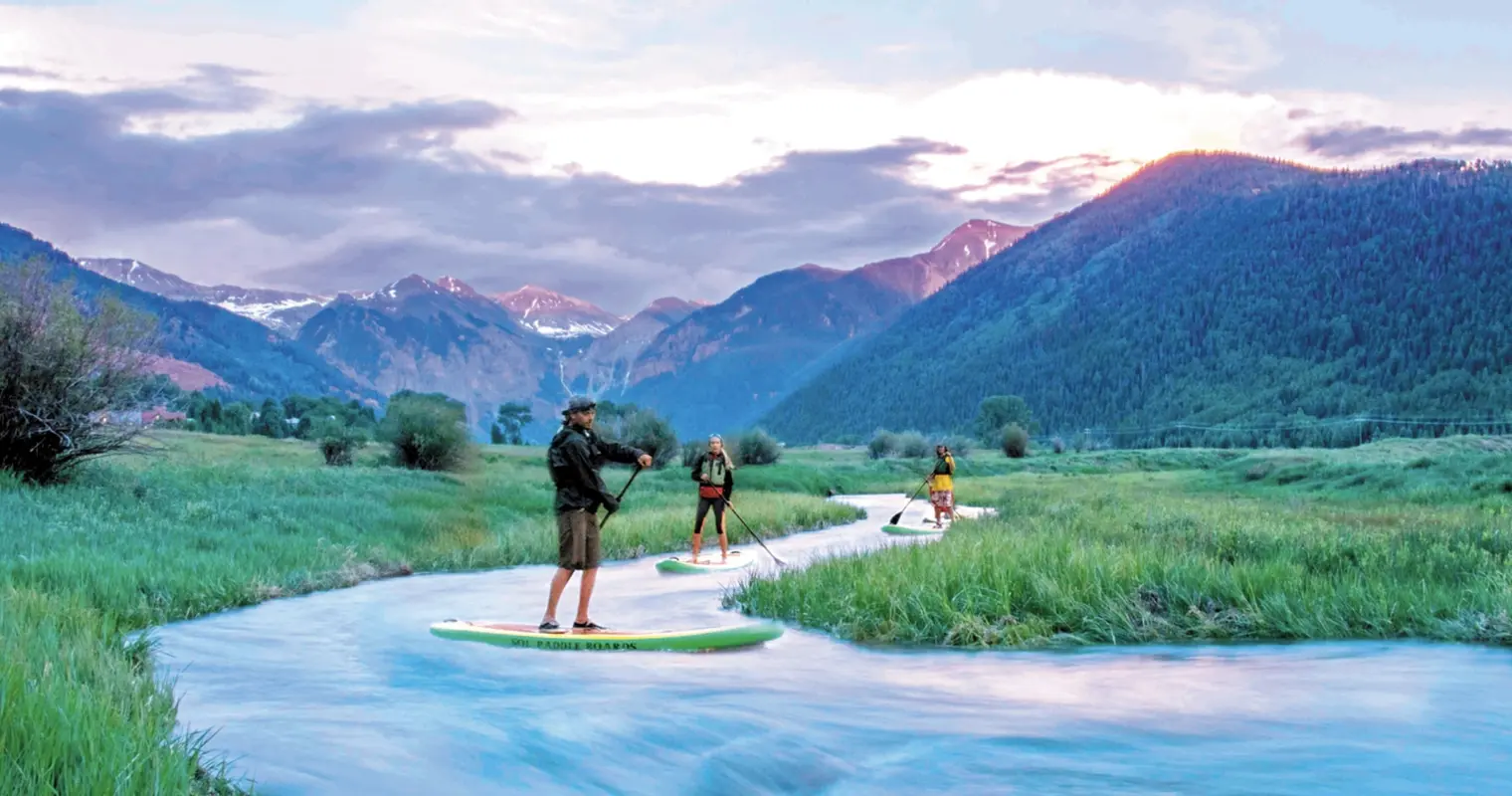 SUP on high alpine lakes in Telluride Colorado