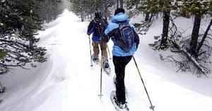 snowshoeing