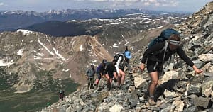 High alpine hike