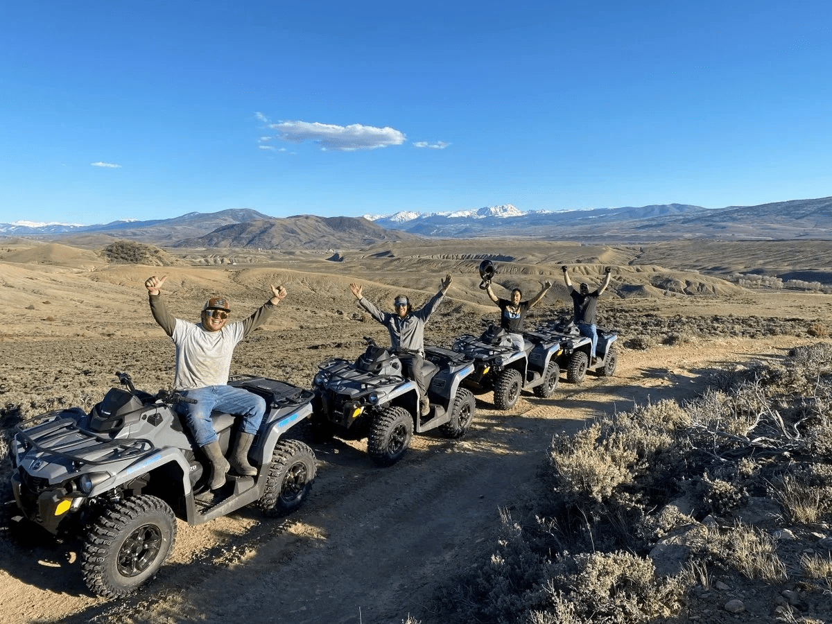 Group on a guided ATV Tour