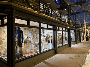 Christy Sports in the winter at Snowmass Mall