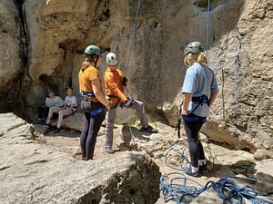 Colorado Rock Climbing guides teaching new climbers