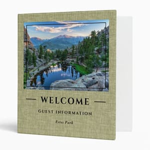 Sample of Custom Tailored Guest Information Book