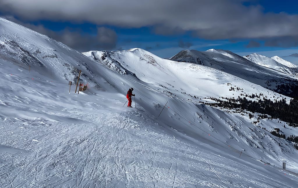 Skiing Peak 6 at Breckenridge Colorado