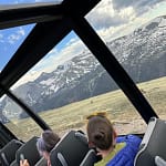 Tourists on tour along Trail Ridge Road