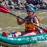 woman kayaking on the colorado river