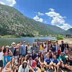 group of paddlers at Georgetown Lake