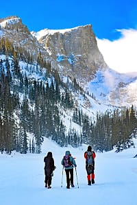 Winter hiking in Rocky Mountain National Park