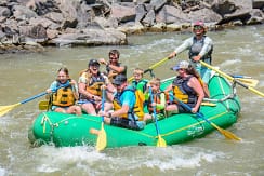 a group rafting on the Colorado River
