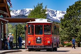 The Elkhorn Express, trolley in Estes Park