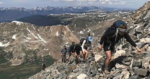 High alpine hike