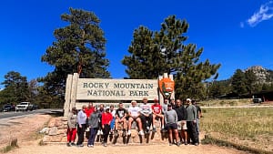 group hike to Rocky Mountain National Park