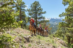 trail riding in the rocky mountains
