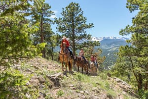 trail riding in the rocky mountains