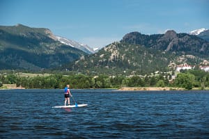 woman on SUP