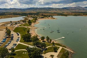 aerial view of the Boulder Reservoir