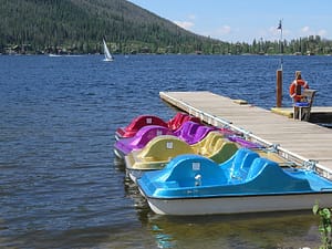 Lake Granby Paddle boats are one of the summer activities in Winter Park