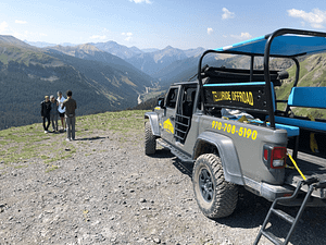 Telluride Offroad Adventures jeep at summit