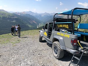 Telluride Offroad Adventures jeep at summit