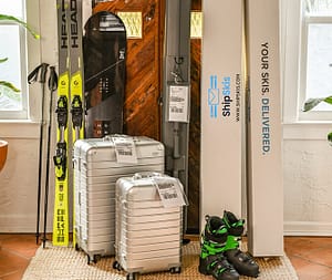 ship skis ready to be picked up