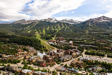Arial view of the Town of Breckenridge Colorado
